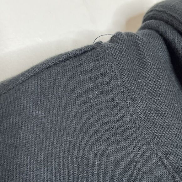 Avec Les Filles Cropped Short Sleeve Hooded Sweatshirt Top Black Womens Small - Picture 3 of 8